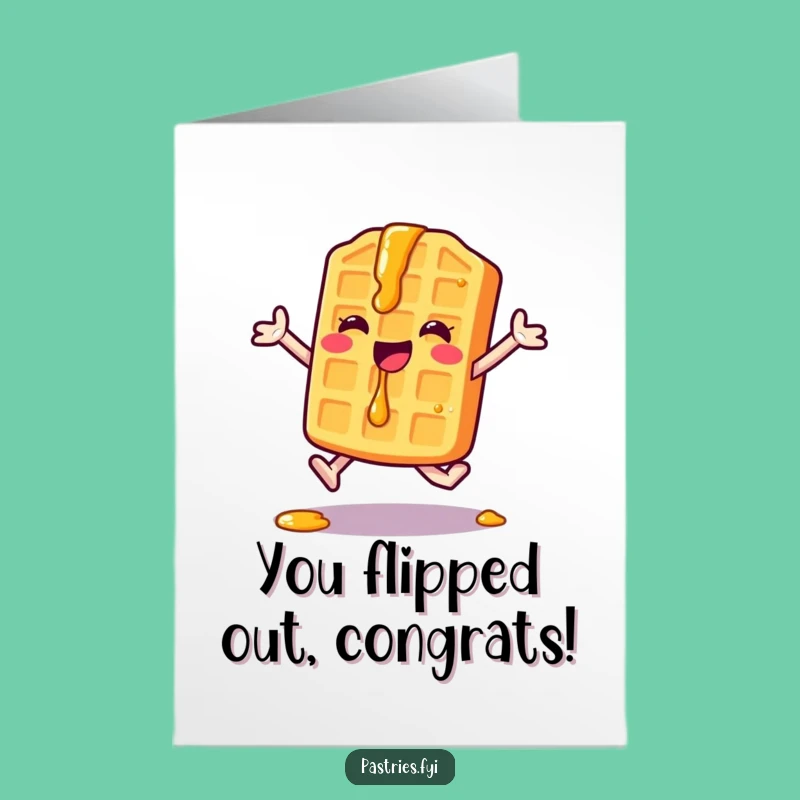 Free Printable Waffle Jack Card: Sweet Congrats Downloadable Gift for Achievements
