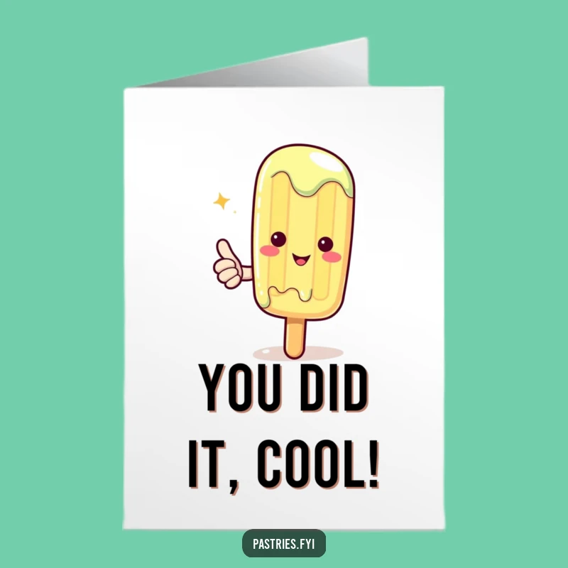 Kawaii Popsicle Thumbs Up: Free Printable Congrats for Sweet Success!