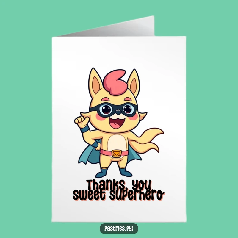 Free Printable Thank You Card: Churro Superhero Says Thanks with Flair!
