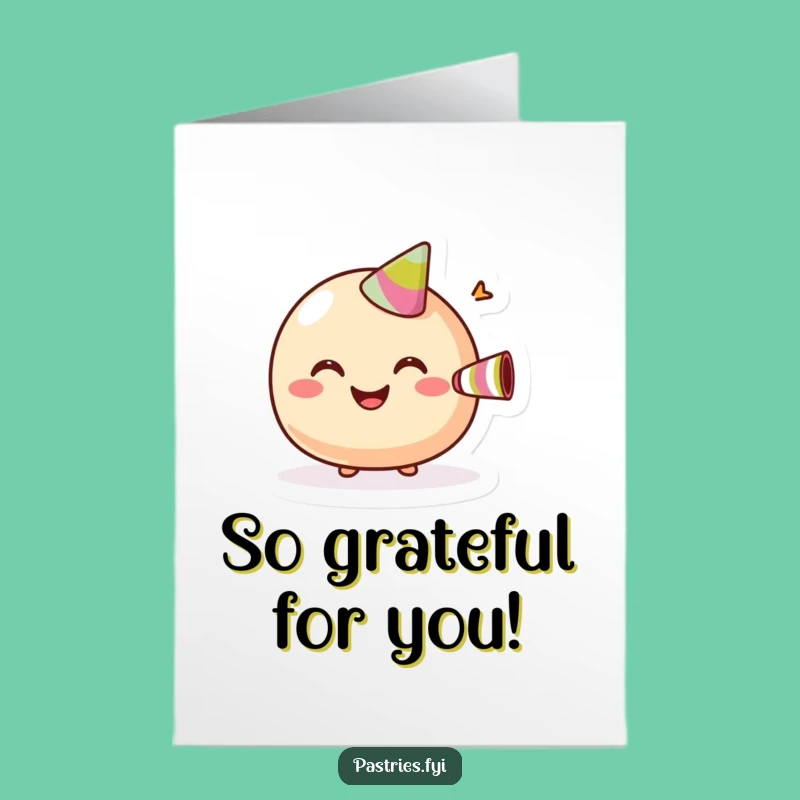 Free Printable Thank You Card: Giggling Macaroon, A Fun Way to Say Thanks Downloadable Gift