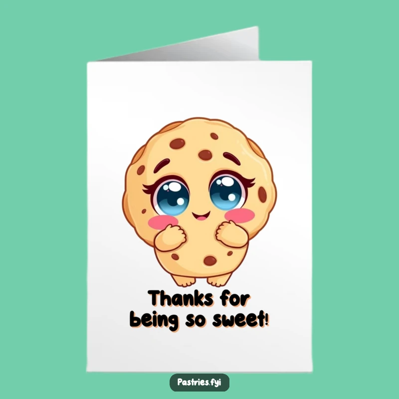Free Printable Cookie Thank You Card: Funny Hugging Cookie Downloadable Gift