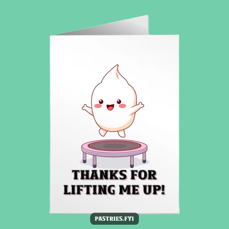 Free Printable Thank You Card: Bouncing Meringue, Express Gratitude with a Sweet Treat