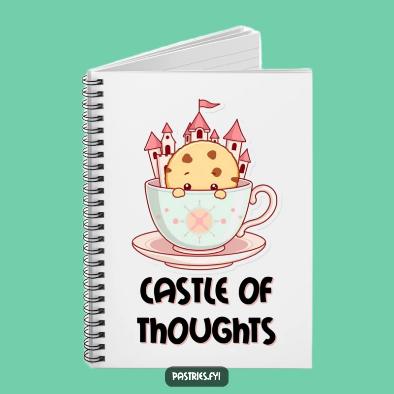 Funny Cookie Teacup Castle Notebook: Curious Peek Journal, Creative Funny Gift