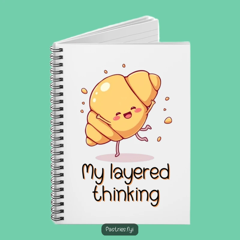 Funny Croissant Cartwheel Notebook: Flaky Fun Design, Perfect Humorous Journal