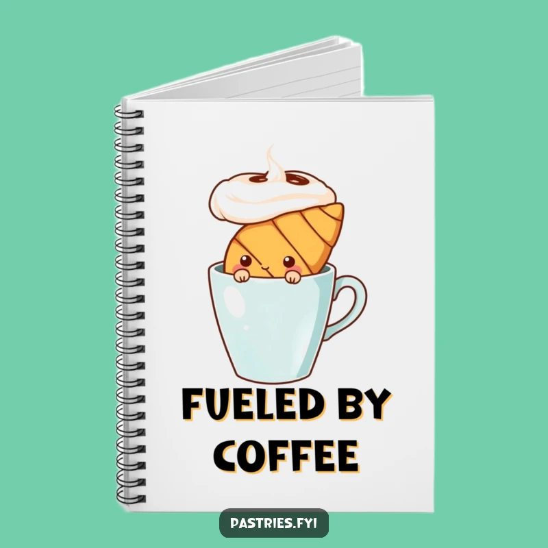 Funny Shy Croissant Notebook - Journal Comedic Pastry Ideas
