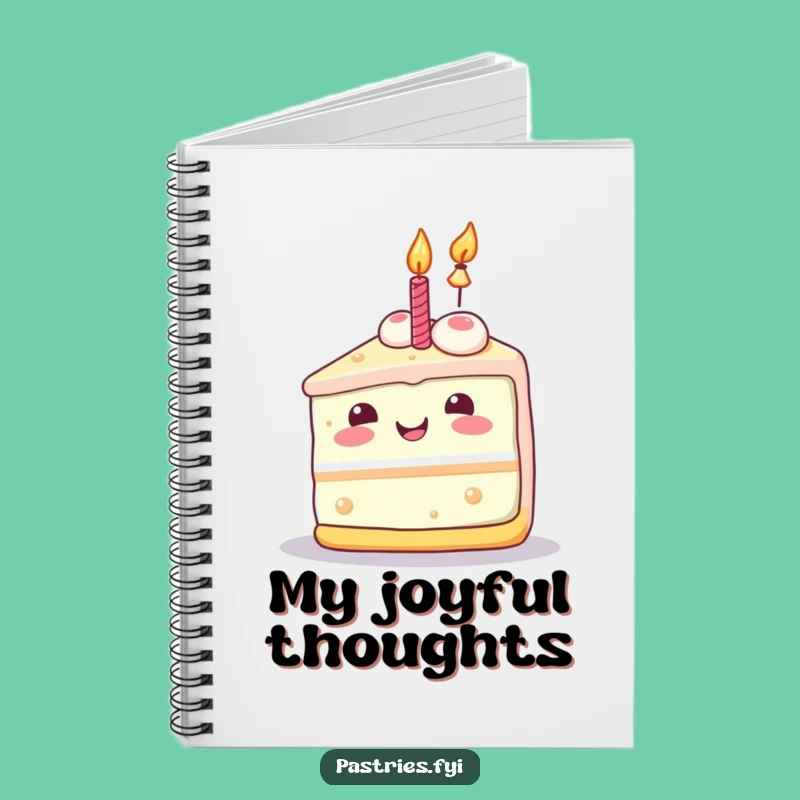 Funny Celebration Cake Notebook: Jot Down Joyful Ideas in Kawaii Style