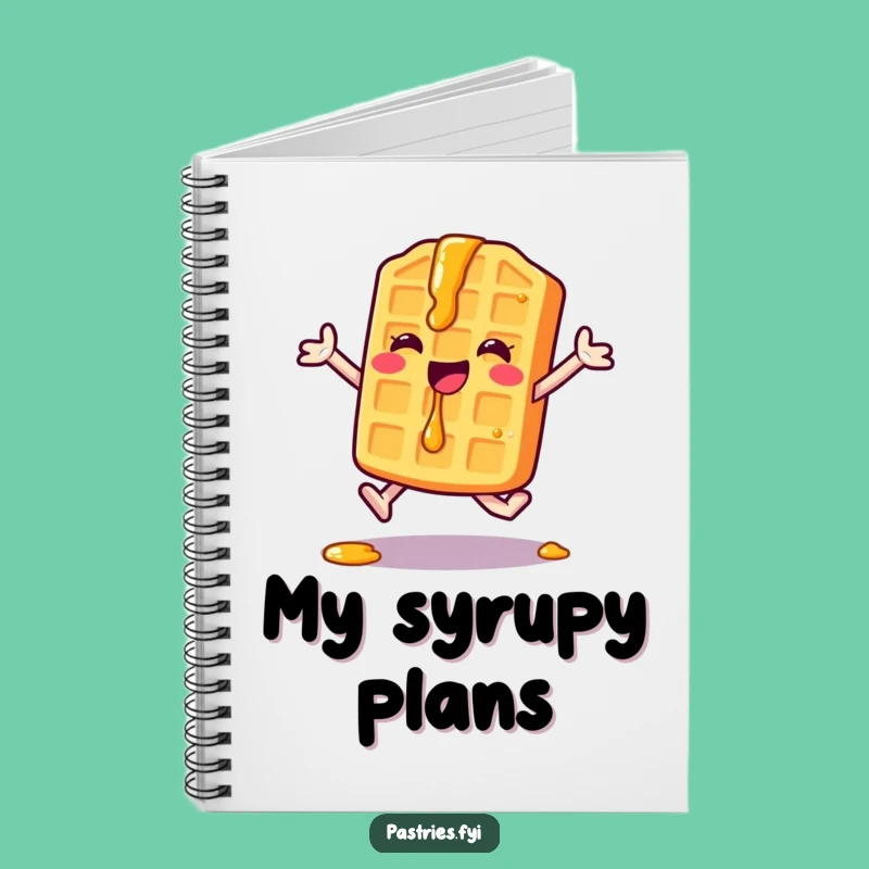 Funny Waffle Jumping Jack Notebook: Jot Down Energetic Ideas