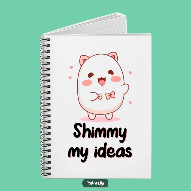 Funny Mochi Shimmy Notebook: Lined Bowtie Character Journal, Cute Funny Gift