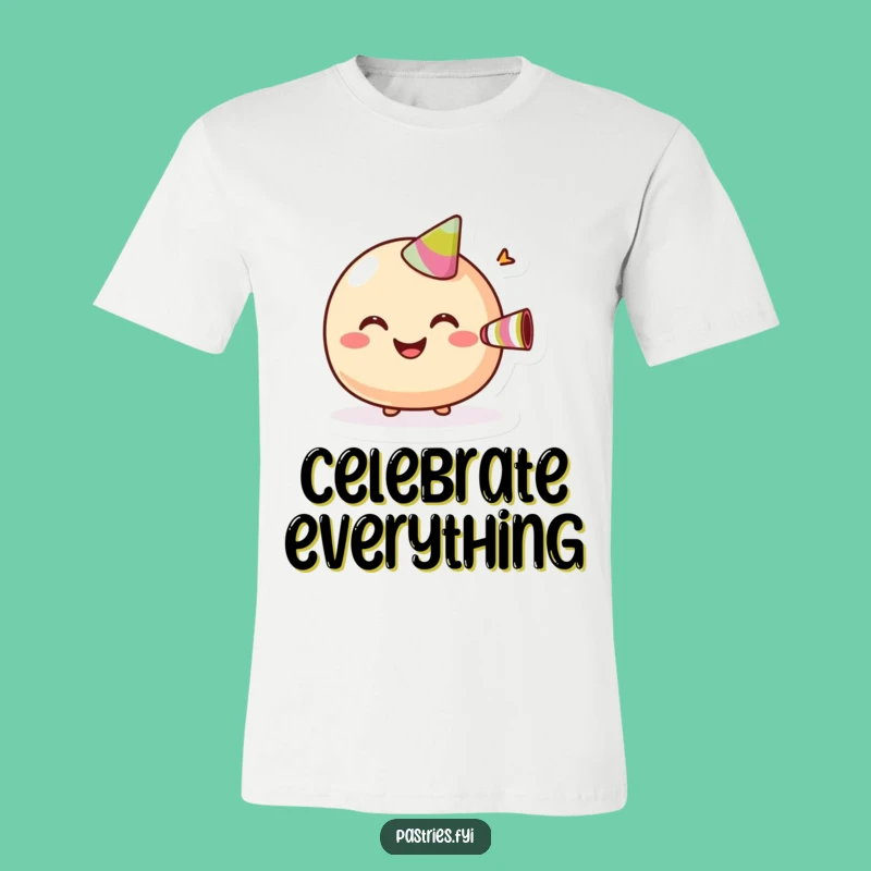 Funny Giggling Macaroon Party Tee: Wear Your Celebration with a Grin - Great Gift!