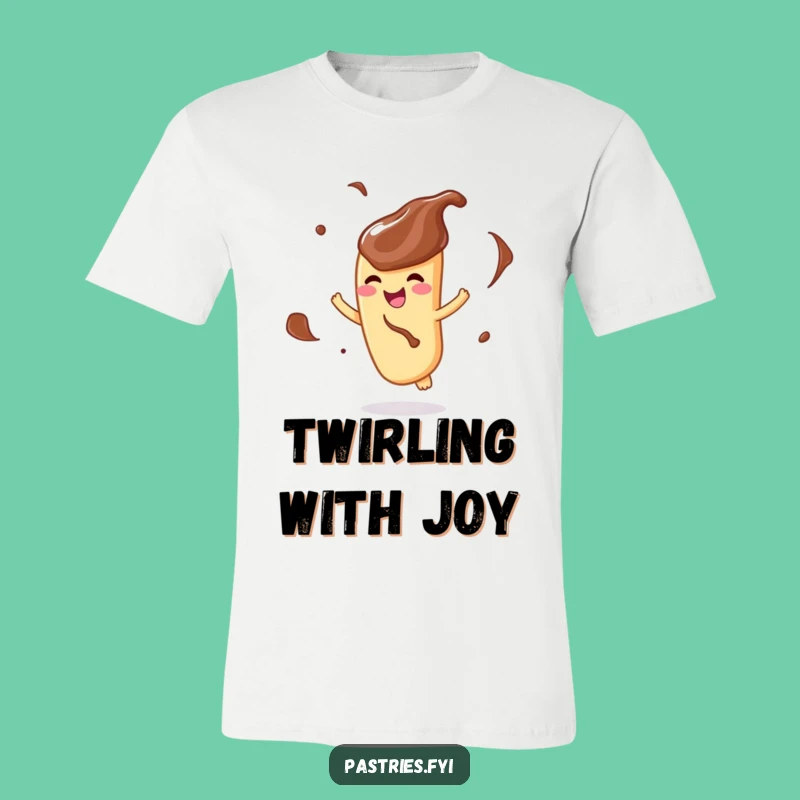 Funny Churro Twirling Chocolate T-Shirt: Wear Your Sweetest Moments