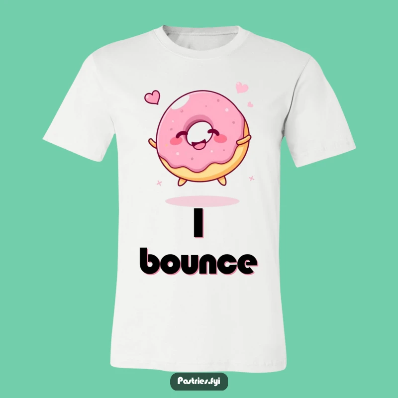 Funny Jelly Donut Bounce T-Shirt: Giggling Character Tee