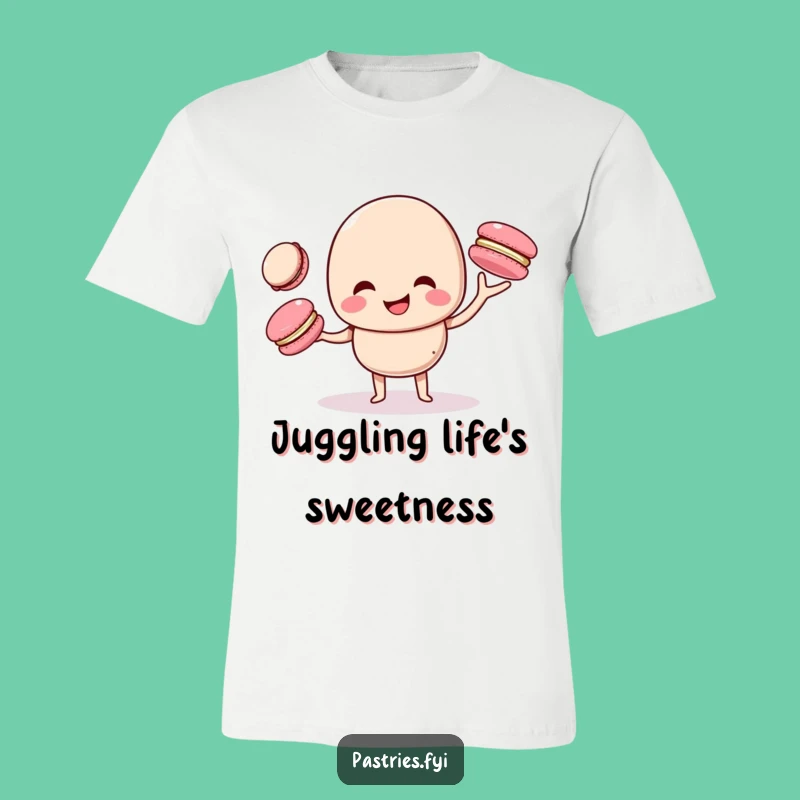 Funny Juggling Macaron T-Shirt - Show Off Your Colorful Personality