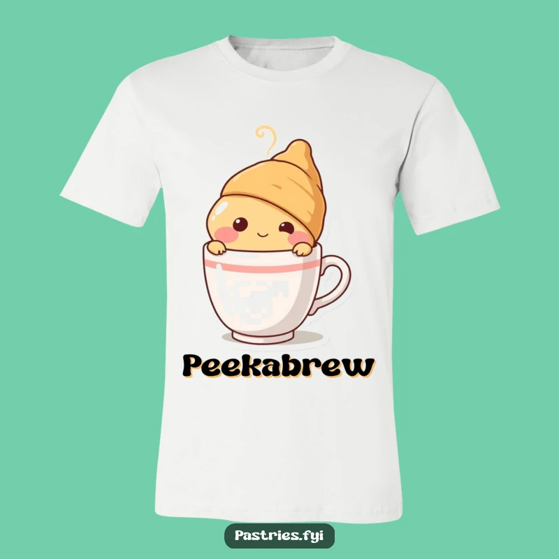 Funny Blushing Croissant T-Shirt - Wear Your Morning Shyness with Style