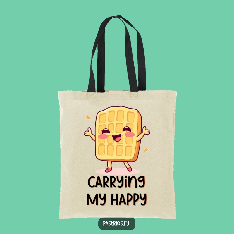 Funny Dancing Waffle Tote Bag: Carry Your Happy Breakfast!