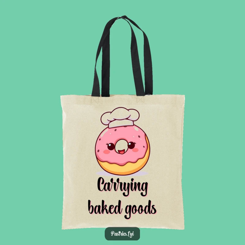 Funny Chef Donut Tote Bag - Carry Your Baking Essentials in Style!
