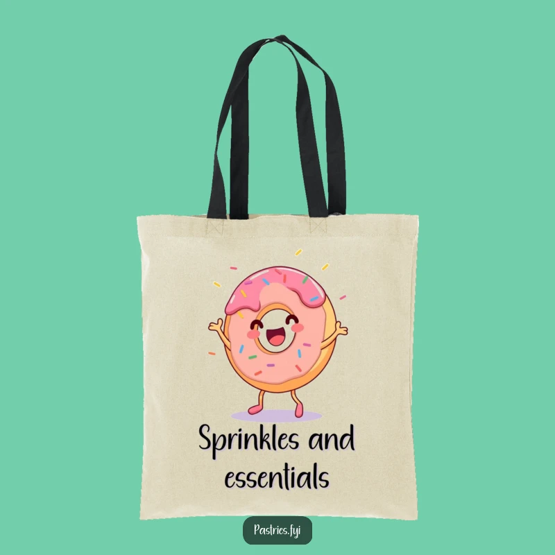 Funny Donut Dance Tote Bag - Chic Comedic Pastry Accessory