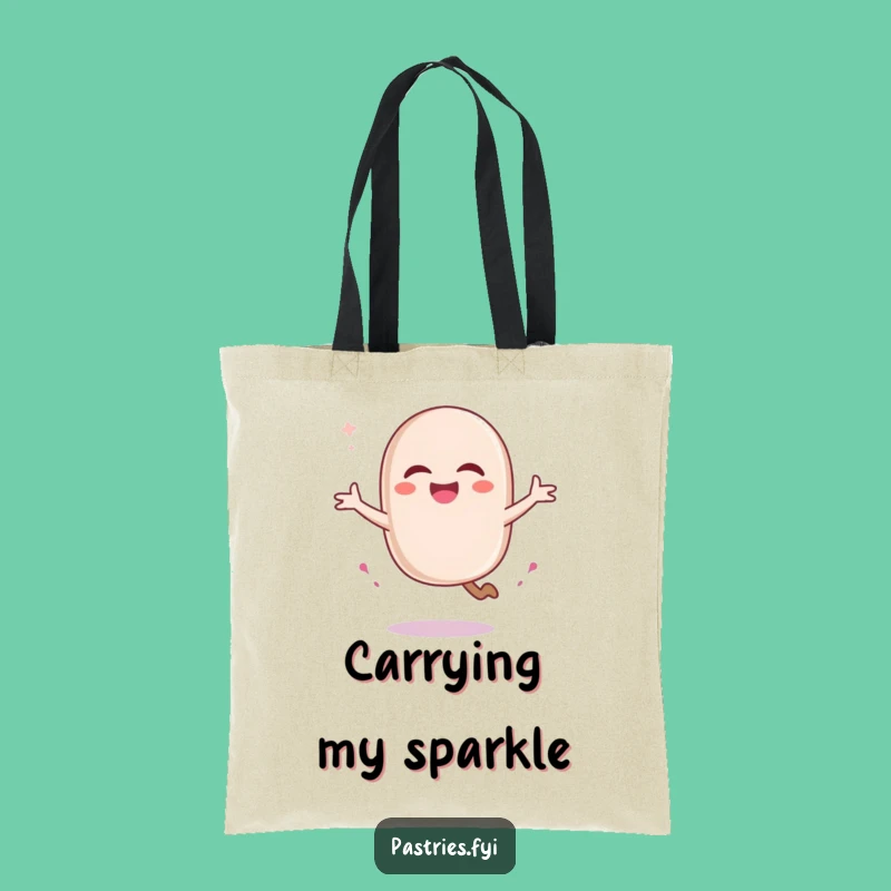 Funny Macaron Pirouette Tote Bag - Chic Comedic Pastry Accessory