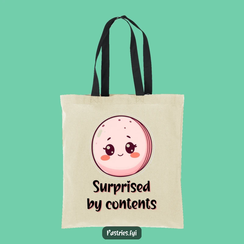 Funny Surprised Macaron Tote Bag - Carry Your Laughs in Style
