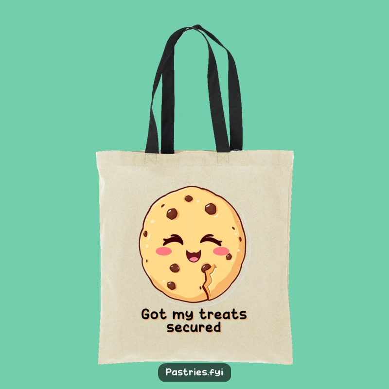 Funny Winking Cookie Tote Bag - Cheeky & Humorous Carry-all