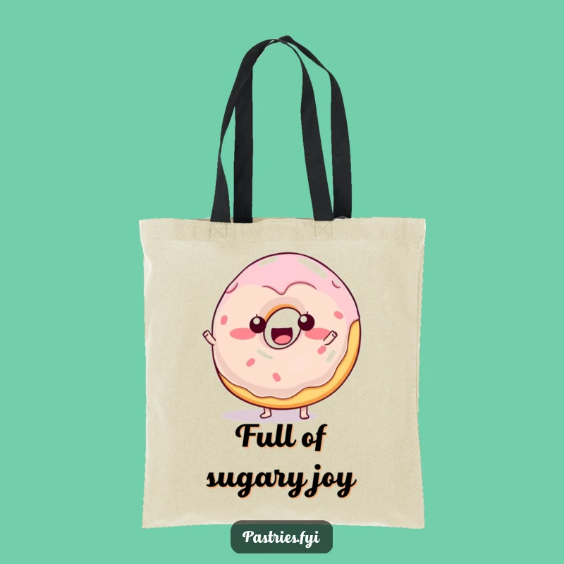Funny Wobbly Donut Tote Bag: Carry Your Treats with Playful, Hilarious Jelly Character