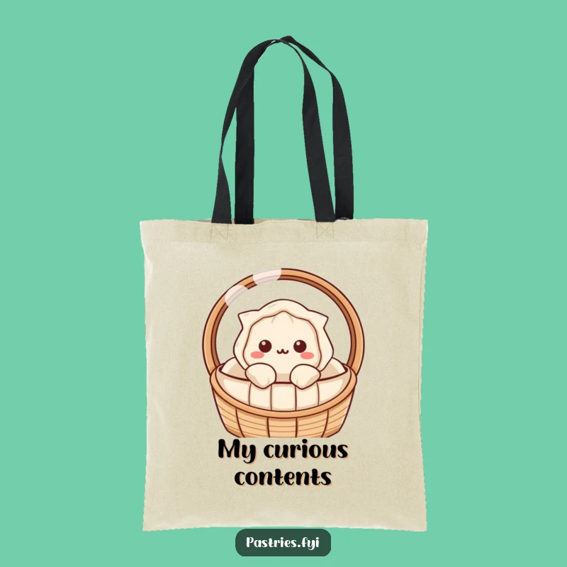Funny Dumpling Peek Tote Bag: Carry Your Curiosity in Kawaii Style