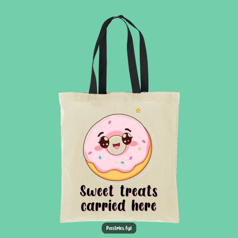 Funny Spinning Donut Tote Bag - Stylish & Sweet Treat Accessory